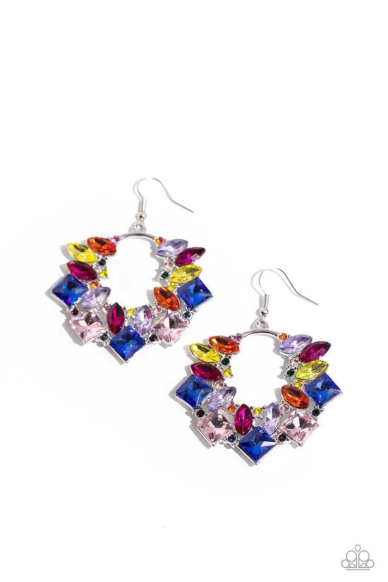 Wreathed in Watercolors - Multi ♥ Earrings