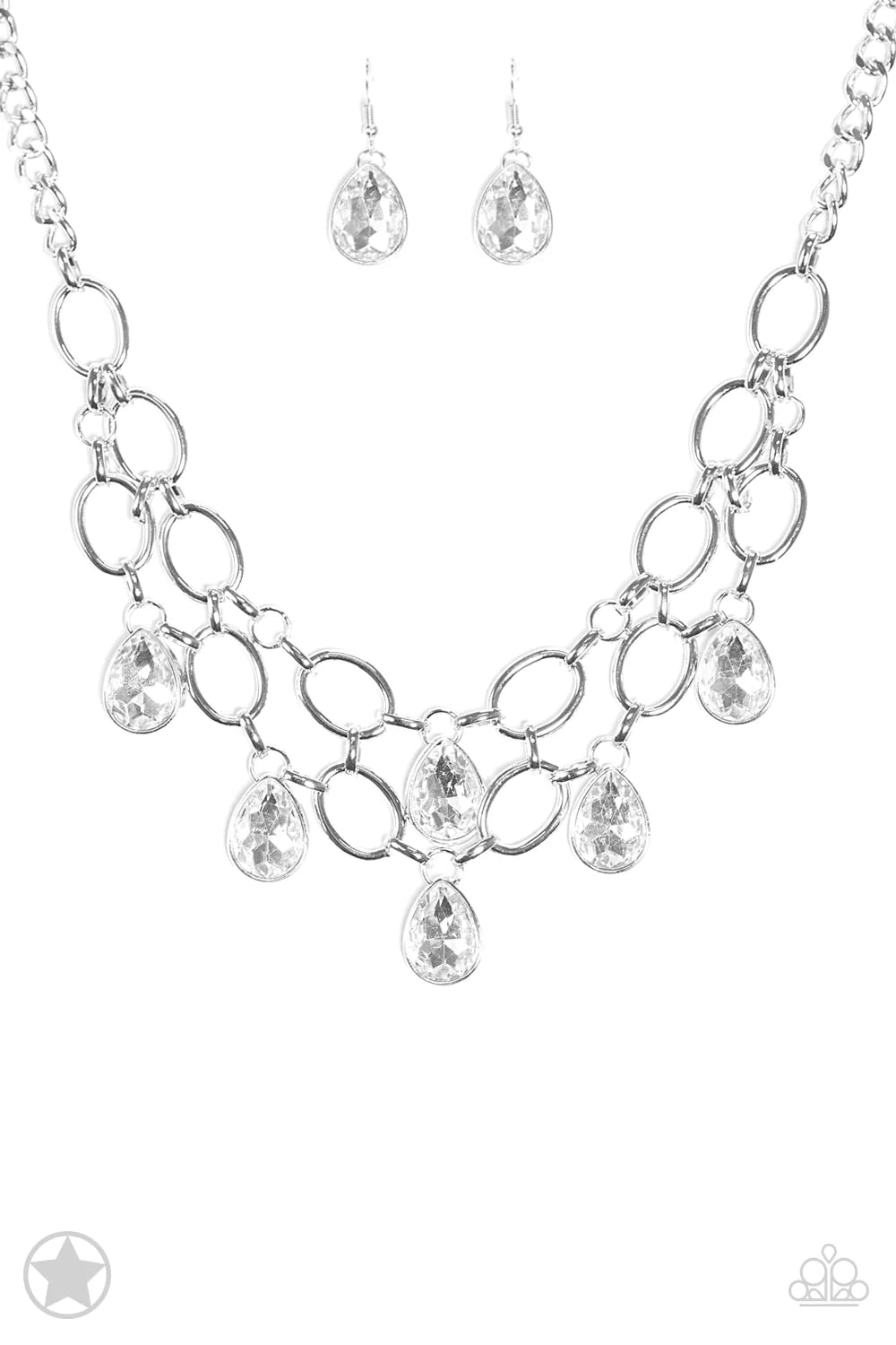 ♥ Show-Stopping Shimmer - White ♥ Necklace