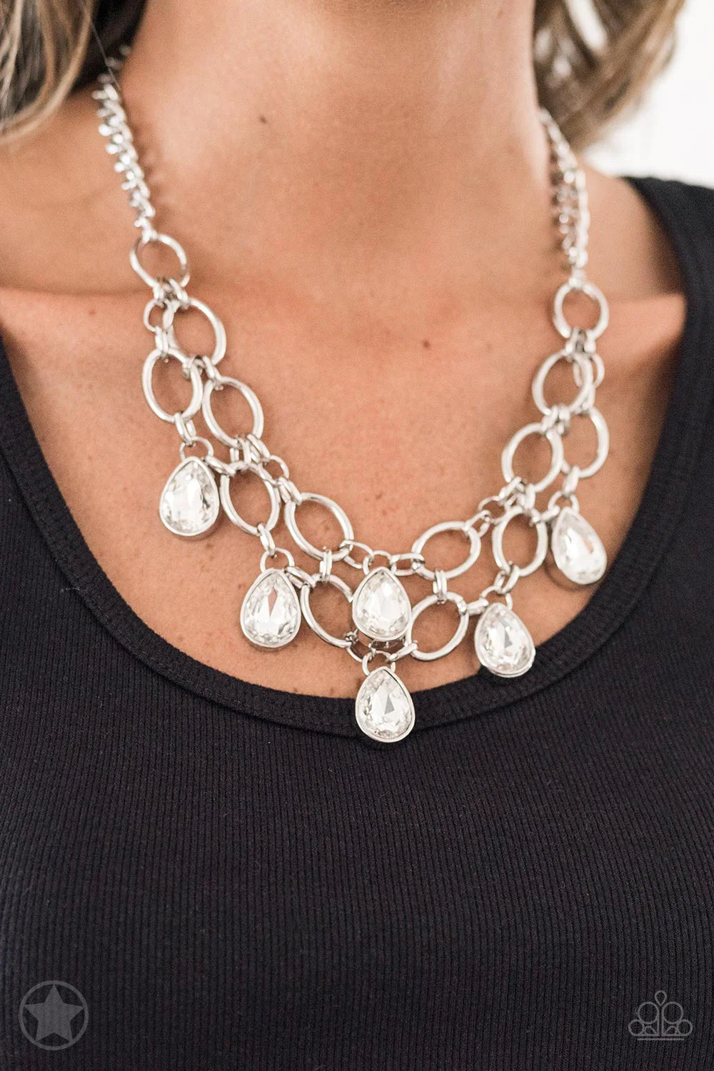 ♥ Show-Stopping Shimmer - White ♥ Necklace