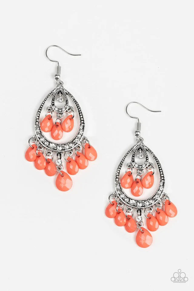 Gorgeously Genie - Orange ♥ Earrings