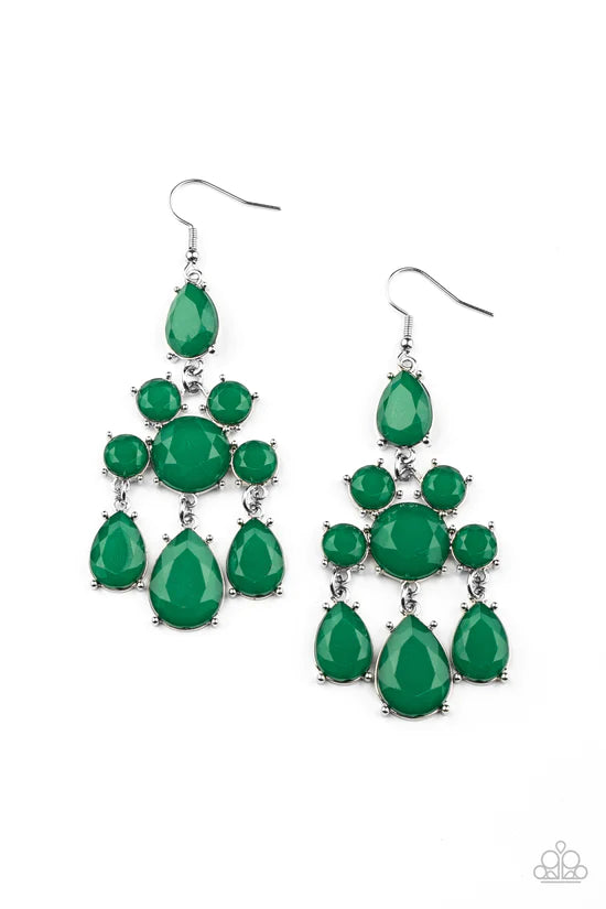 Afterglow Glamour - Green ♥ Earrings