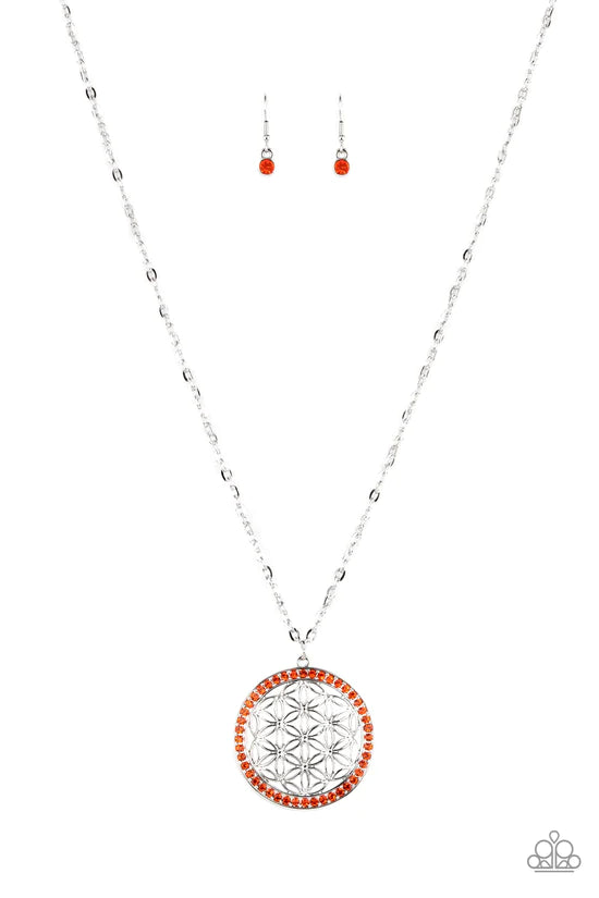 Tearoom Twinkle - Orange ♥ Necklace