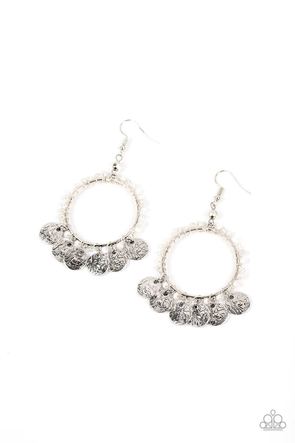Bohemian Beach Blast - White ♥ Earrings