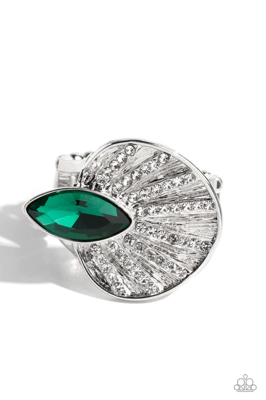 Fan Dance Dazzle - Green ♥ Ring