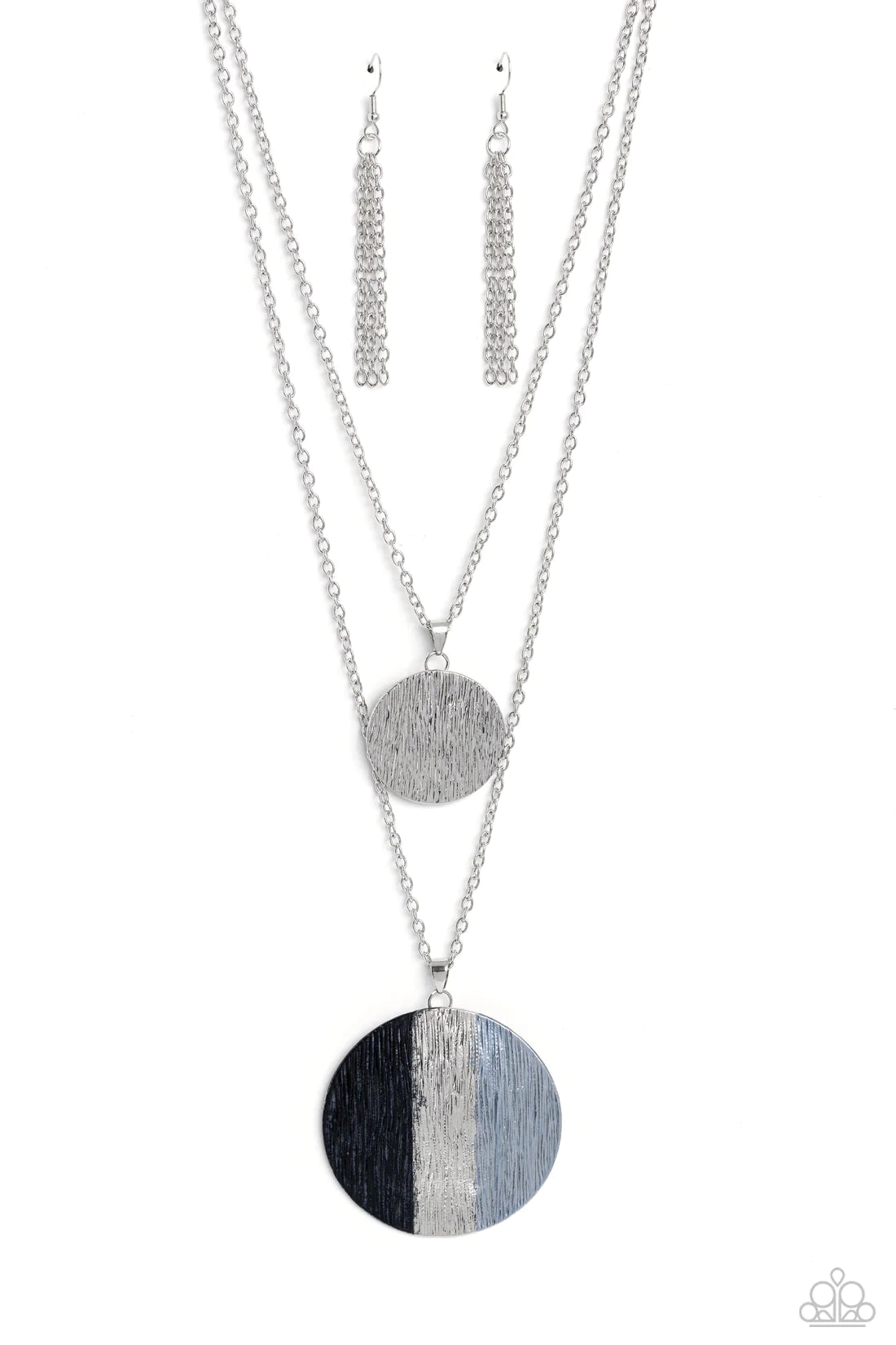 Striped Style - Silver ♥ Necklace