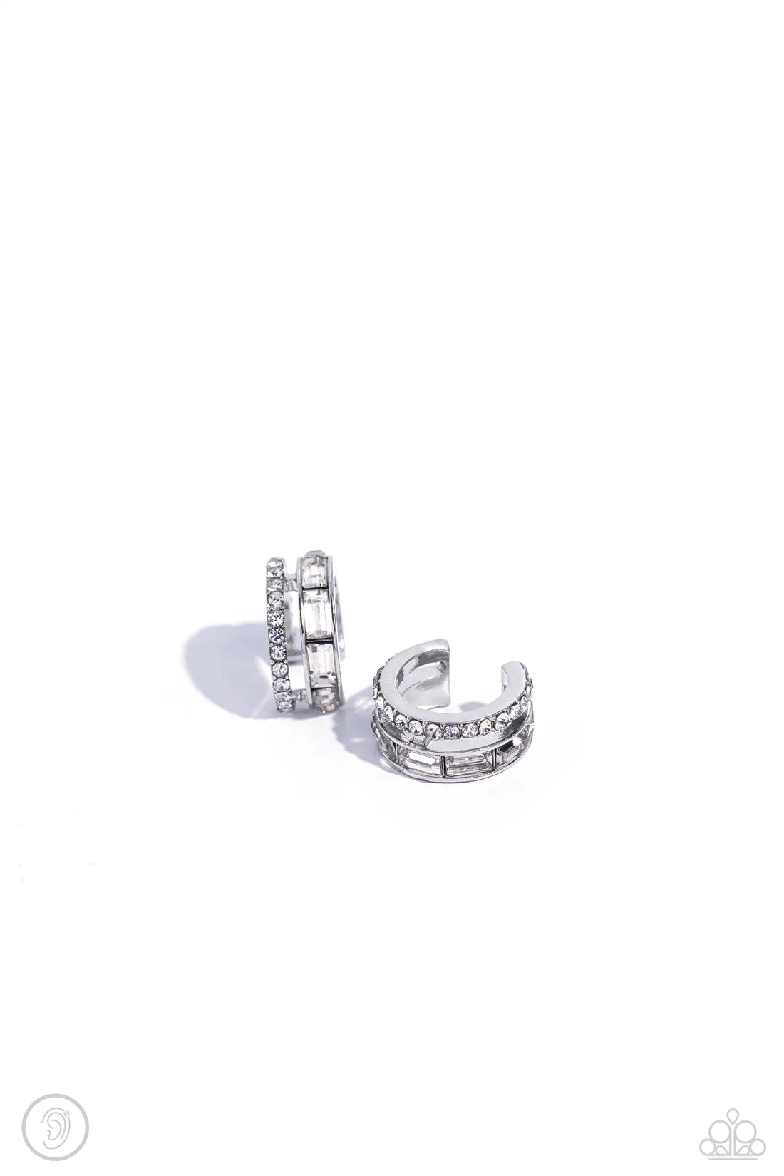 Dont Sweat The Small CUFF - White ♥ CUFF Earrings