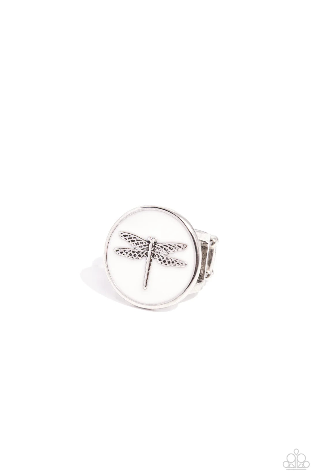 Debonair Dragonfly - White ♥ Ring