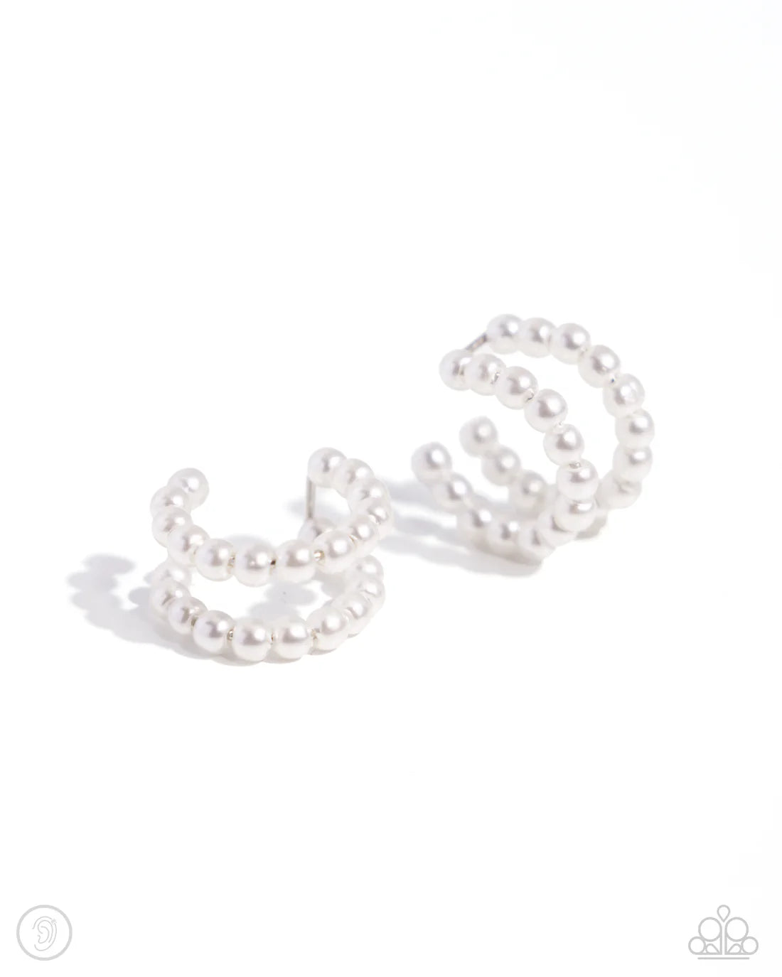 PEARLS Just Want to Have Fun - White ♥ Post Earrings