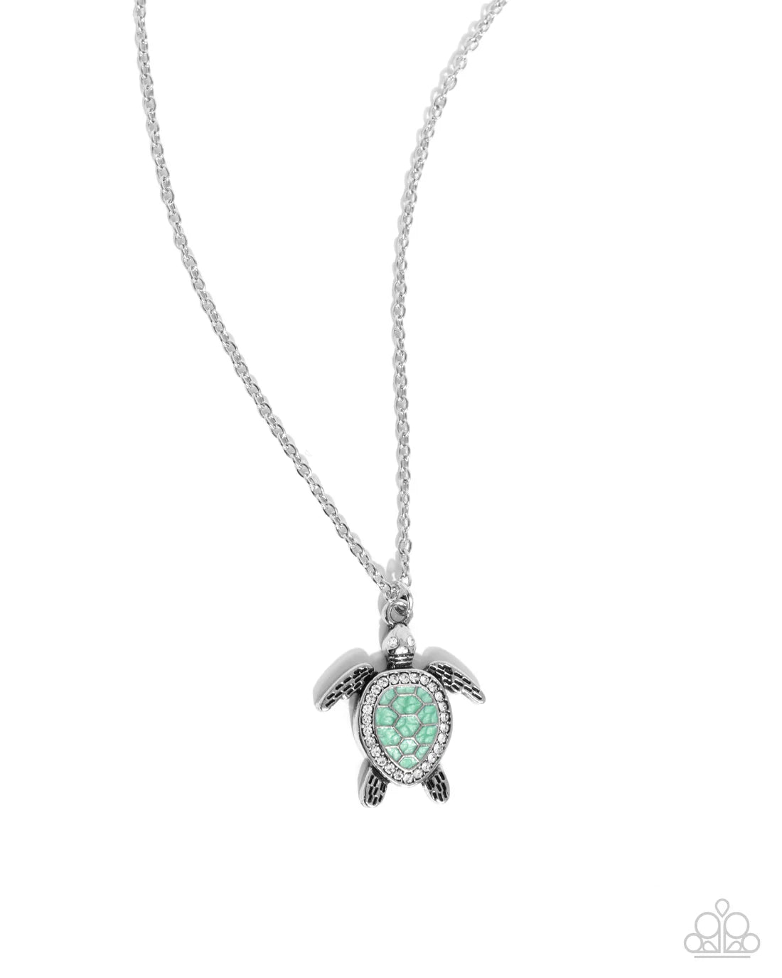 Turtle Tourist - Green ♥ Necklace