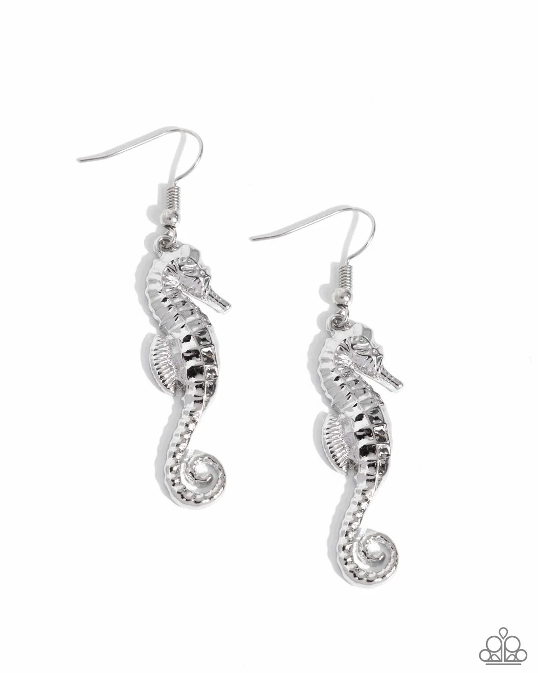 Seahorse Sheen - Silver ♥ Earrings
