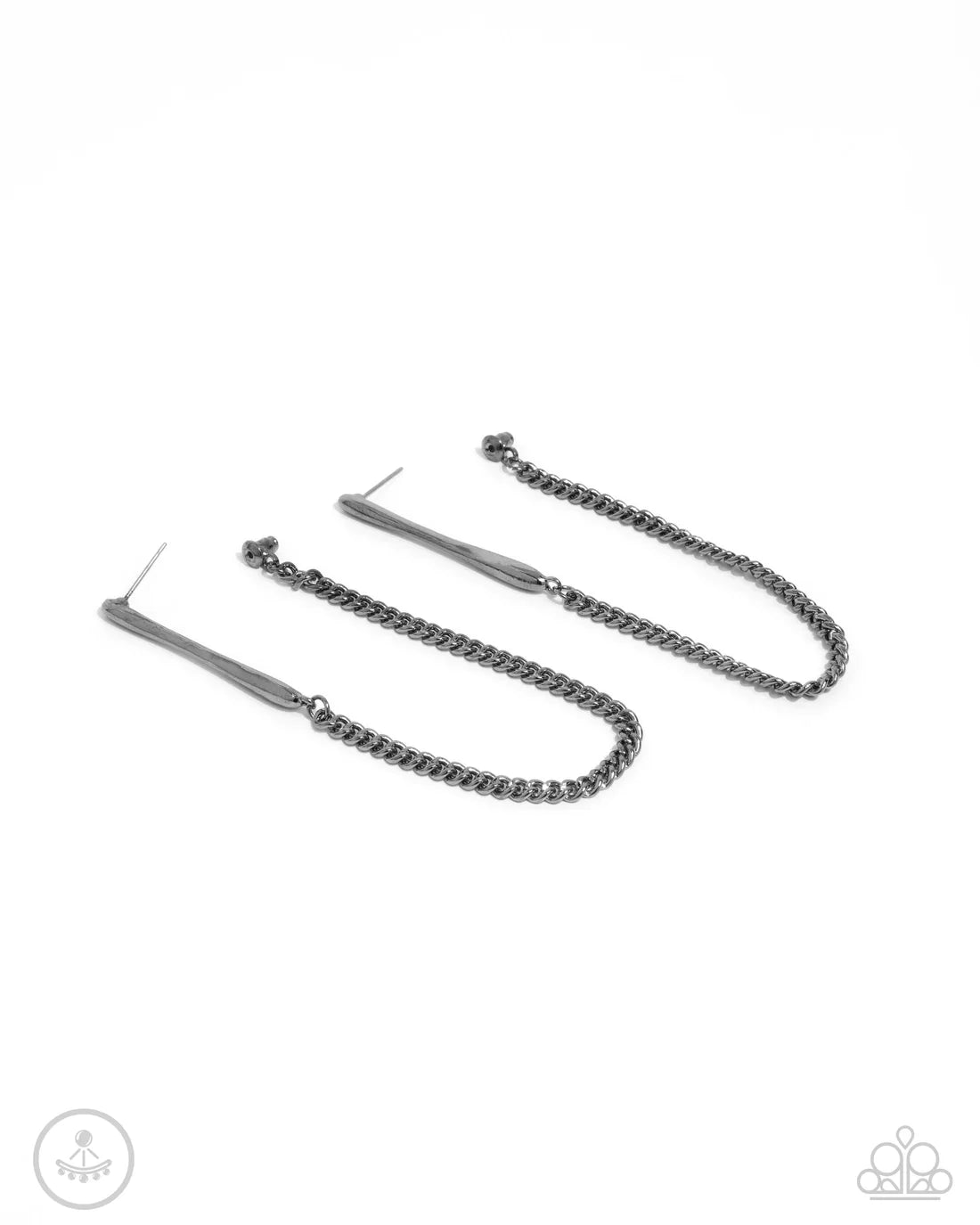 Trenchant Tease - Black ♥ Post Earrings