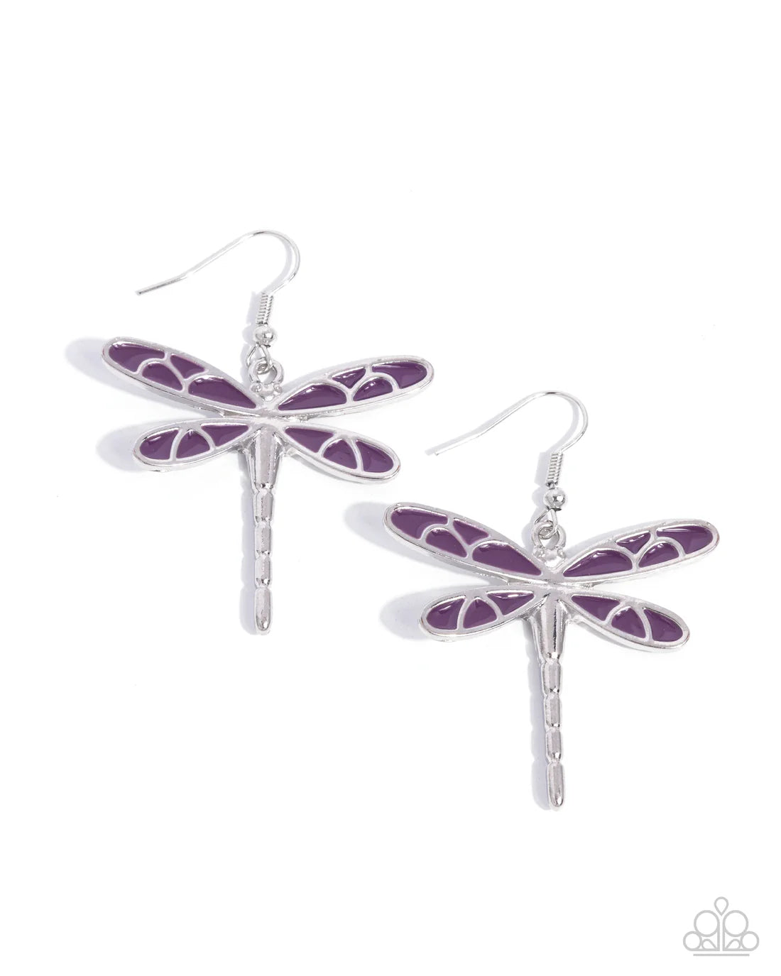 Dragonfly Descent - Purple ♥ Earrings