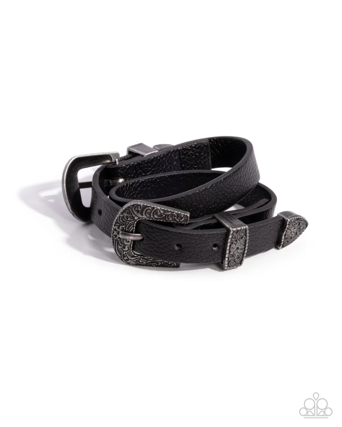 Paparazzi ♥ Buckle TOWN - Black ♥ Bracelet