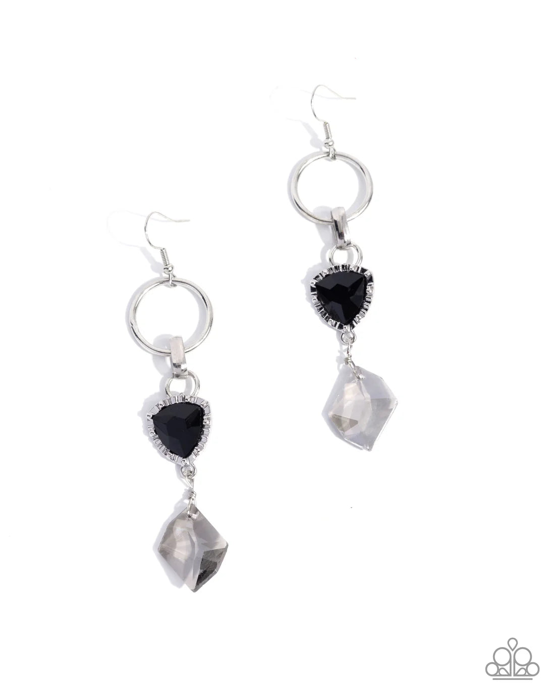 Chiseled Clarity - Black ♥ Earrings