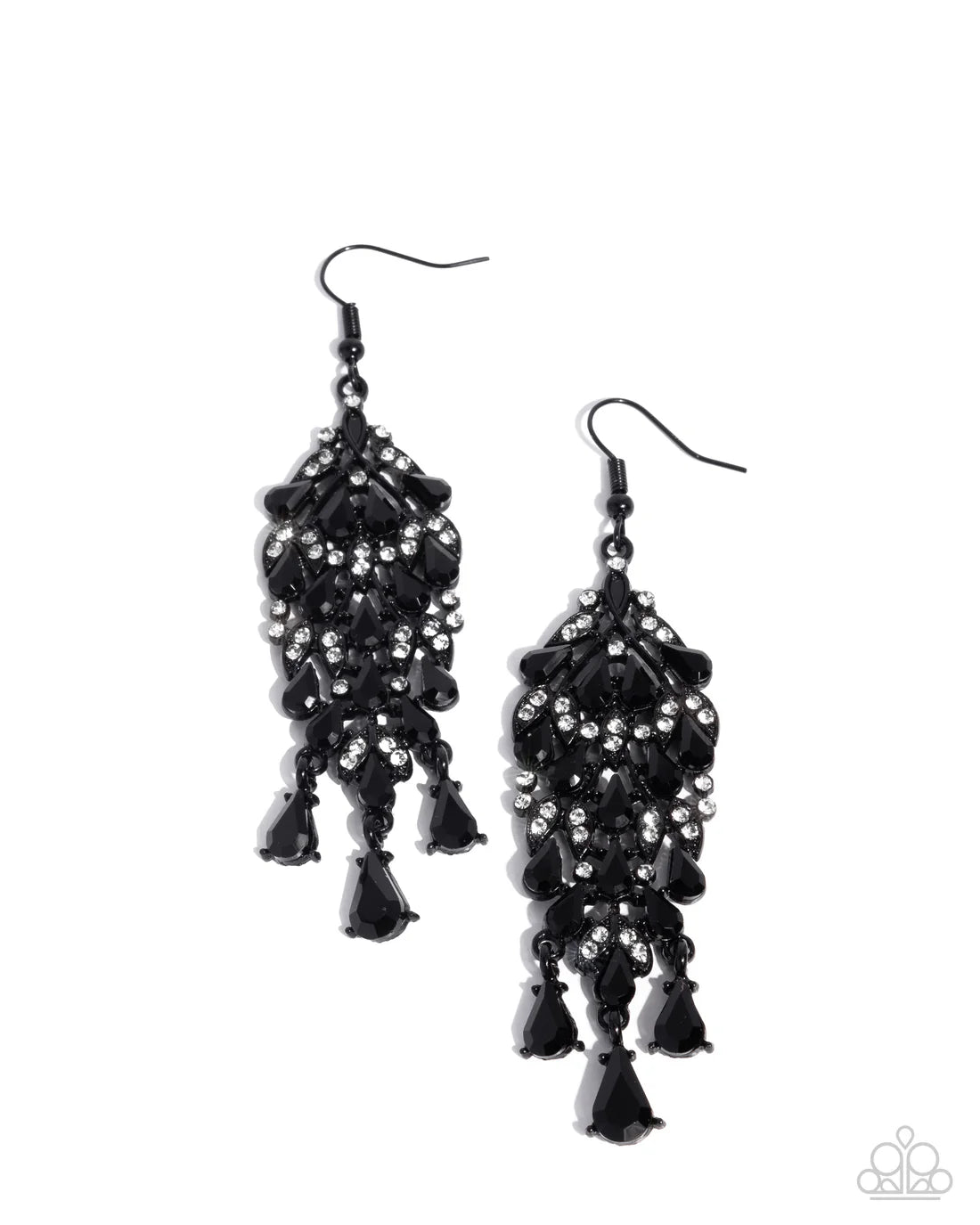 Fringe Film - Black ♥ Earrings