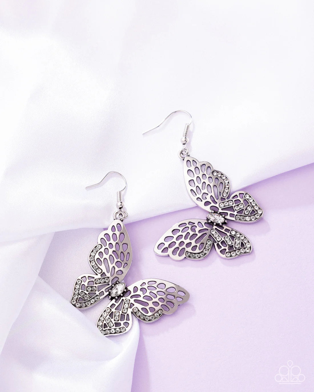 Fresh Flutter - White ♥ Earrings