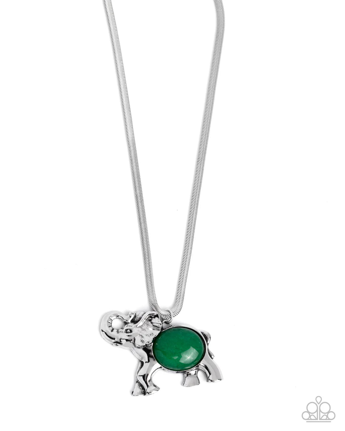 Empathetic Elephant - Green ♥ Necklace