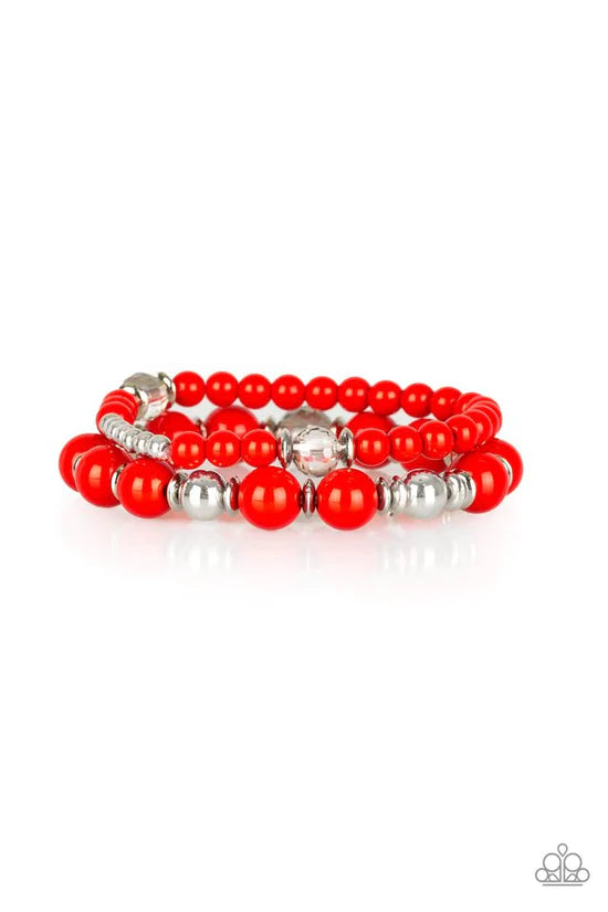 Colorful Collisions - Red ♥ Bracelet