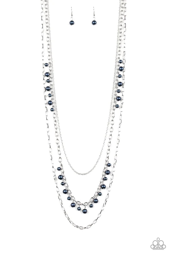 Pearl Pageant - Blue ♥ Necklace