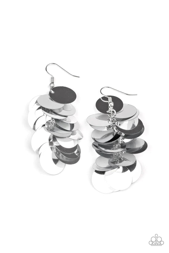 Now You SEQUIN It - Silver ♥ Earrings