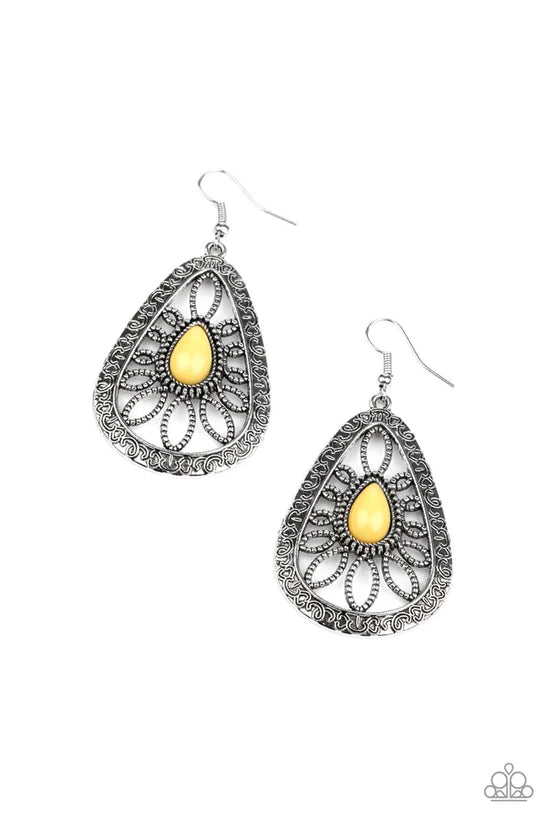Floral Frill - Yellow ♥ Earrings