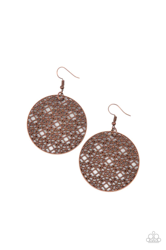 Metallic Mosaic - Copper ♥ Earrings
