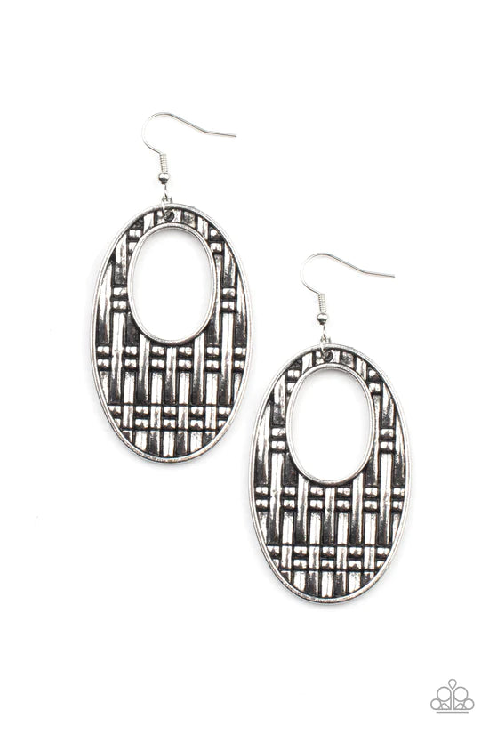 Engraved Edge - Silver ♥ Earrings