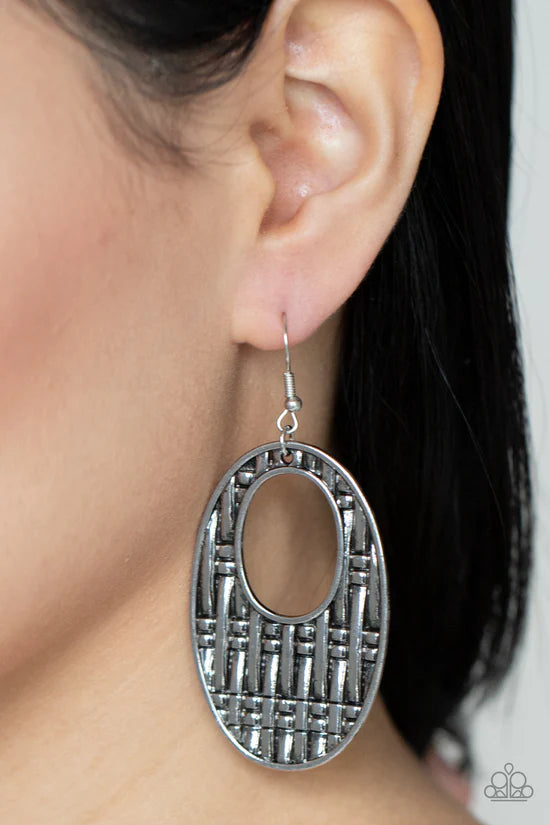 Engraved Edge - Silver ♥ Earrings