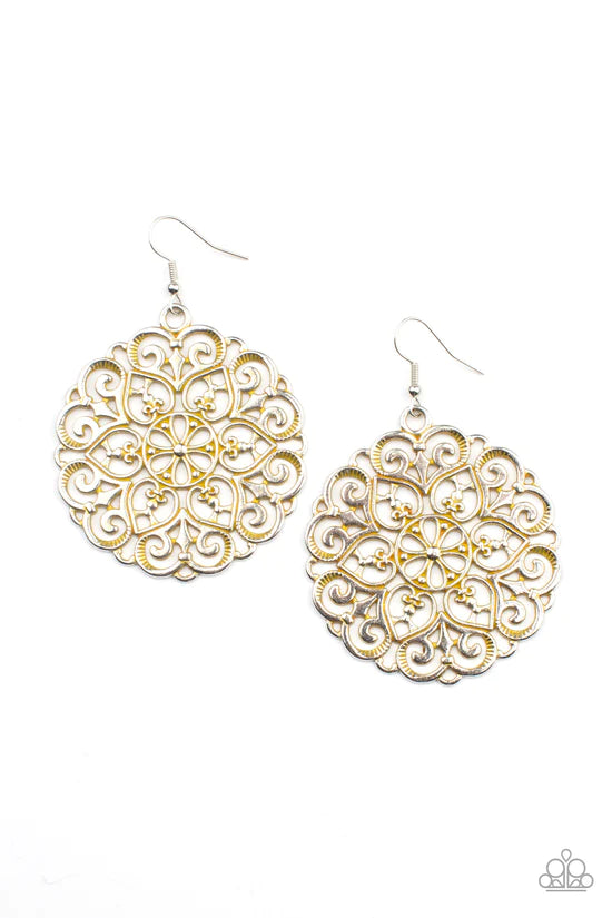 MANDALA Effect - Yellow ♥ Earrings