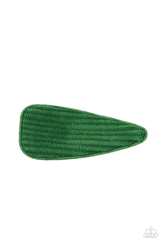 Colorfully Corduroy - Green ♥ Hair Clip