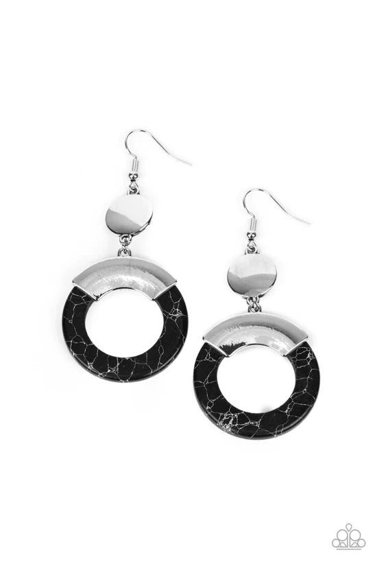 ENTRADA at Your Own Risk - Black ♥ Earrings