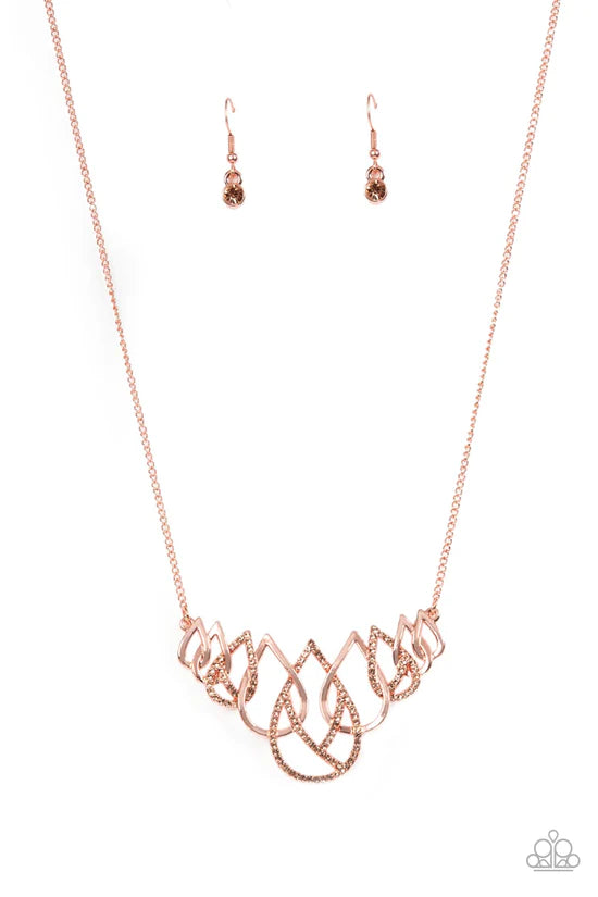 Thunderstruck Teardrops - Copper ♥ Necklace