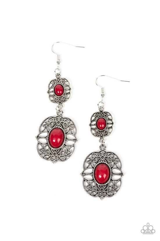 Victorian Villa - Red ♥ Earrings