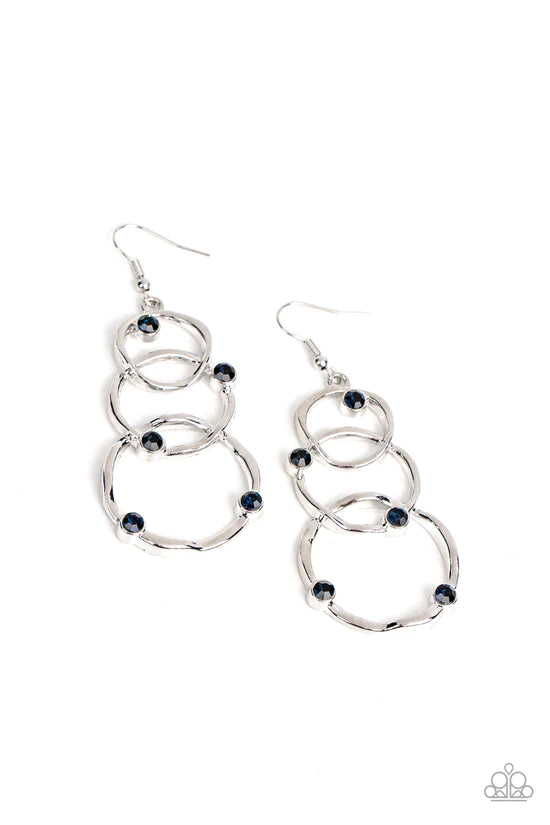 Revolving Radiance - Blue ♥ Earrings