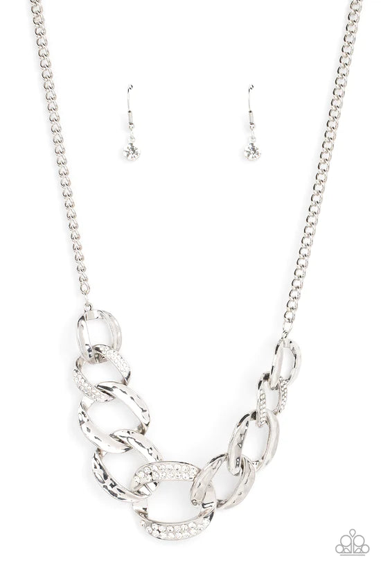 Bombshell Bling - White ♥ Necklace