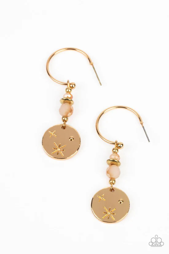 Artificial STARLIGHT - Gold ♥ Earrings
