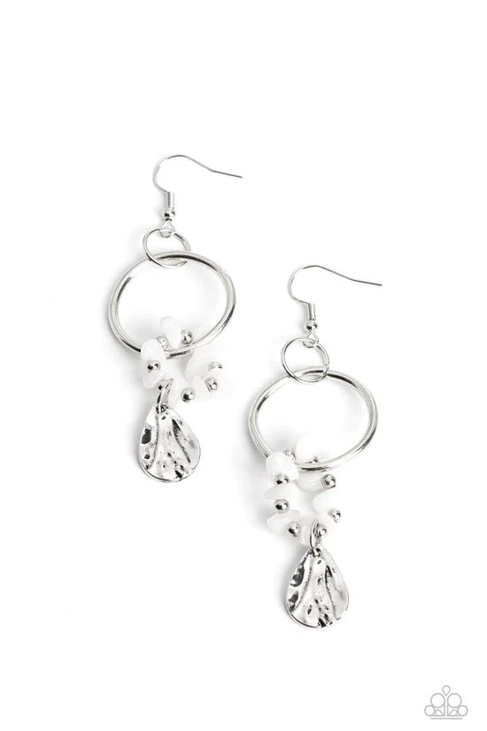 Fossil Flair - White ♥ Earrings