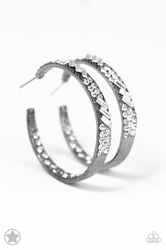 GLITZY By Association - Gunmetal ♥ Earrings