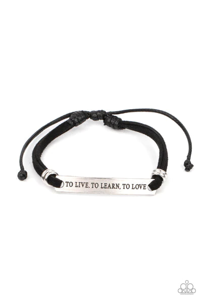 To Live, To Learn, To Love - black - bracelet