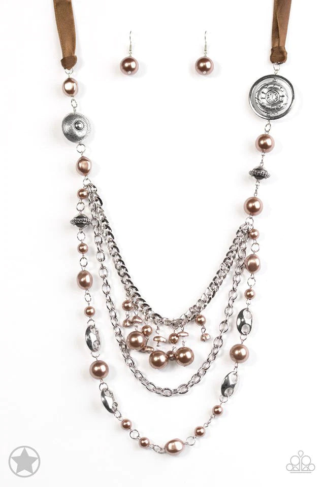 ♥ All The Trimmings - Brown ♥ Necklace