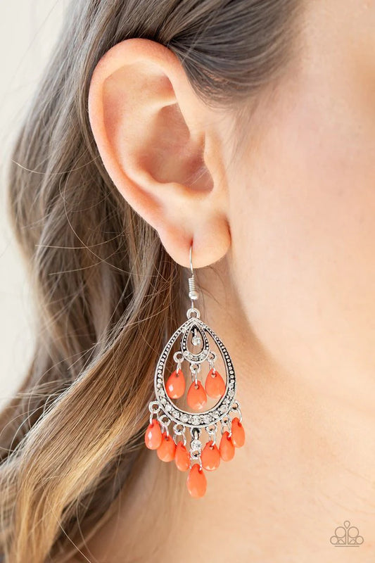 Gorgeously Genie - Orange ♥ Earrings
