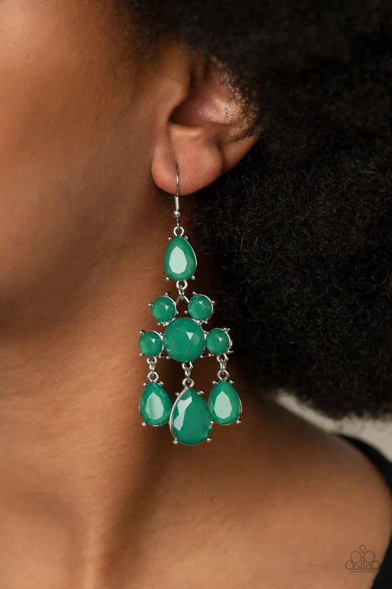 Afterglow Glamour - Green ♥ Earrings