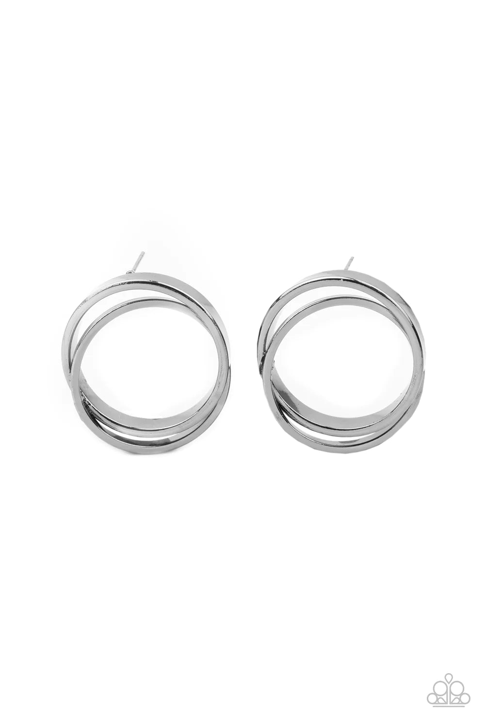 Always In The Loop - Black ♥ Post Earrings