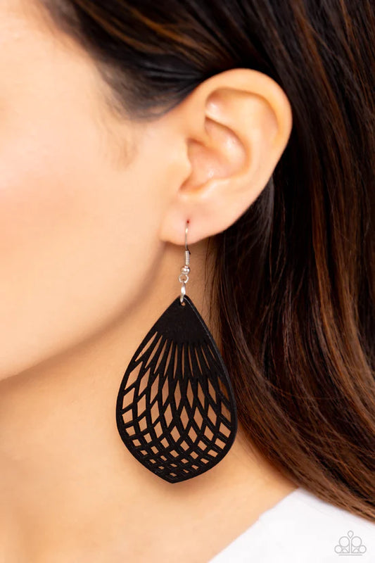 Caribbean Coral - Black ♥ Earrings