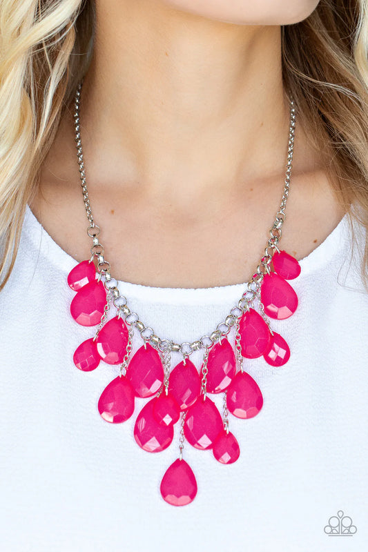 Front Row Flamboyance - Pink ♥ Necklace