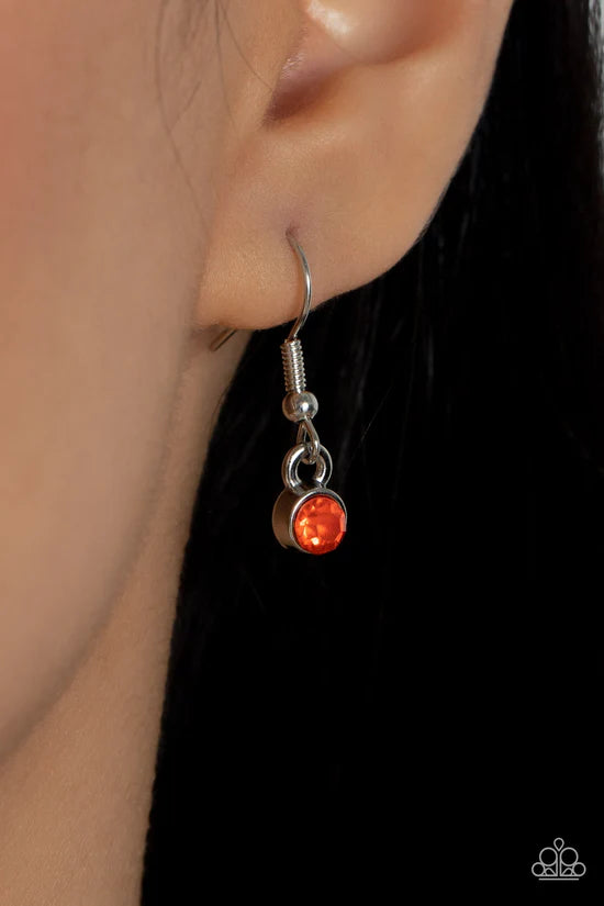 Tearoom Twinkle - Orange ♥ Necklace