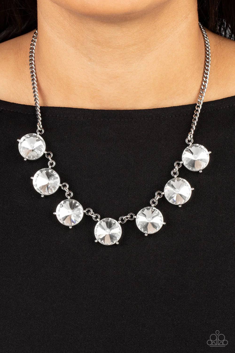 The SHOWCASE Must Go On - White ♥ Necklace