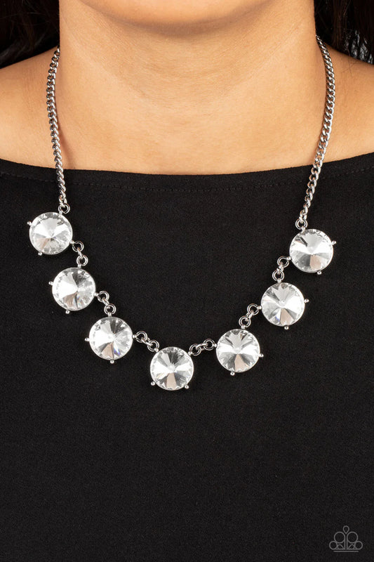 The SHOWCASE Must Go On - White ♥ Necklace