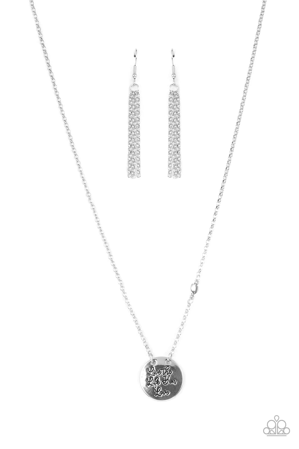 Live The Life You Love - Silver ♥ Necklace