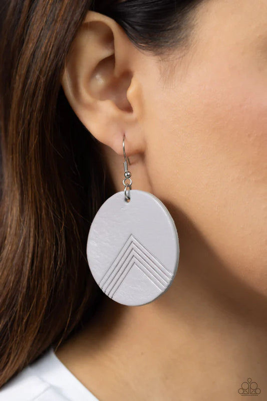 On the Edge of Edgy - Silver ♥ Earrings